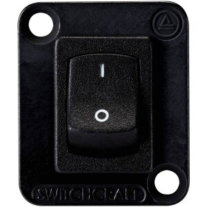 Main product image for Switchcraft EHRRSLB Curved Rocker Switch I/O DPDT Bl 060-104